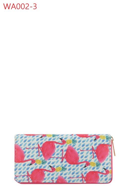 FASHION DIGITAL PRINTED SINGLE METAL ZIPPER WALLET