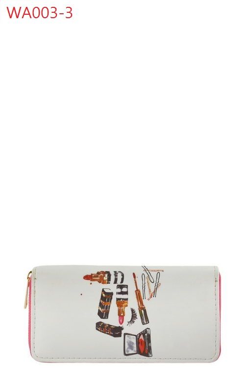 FASHION DIGITAL PRINTED SINGLE METAL ZIPPER WALLET