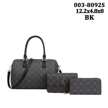 003-8092S BK DESINNER 3PC SETS WITH WALLET
