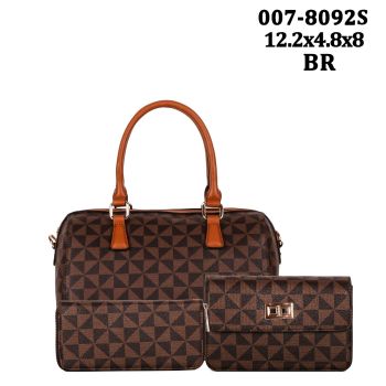 007-8092S BR MONOGRAM SATCHEL 3PC SETS