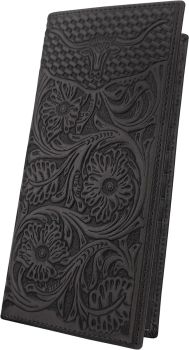 NO1008 CF Western RFID-Blocking Leather Wallet Bifold Long Cowboy Long Wallets