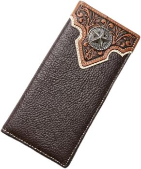 NO109 CF Genuine Leather Long Wallet in Multi Emblem (Star)