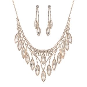 17002CR-GD MARQUISE STONE FRINGE SET
