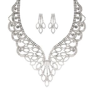 17151CR-SL MARQUISE STONE FRINGE SET