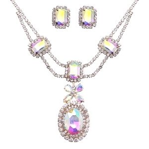 17264AB-GD MARQUISE STONE FRINGE SET