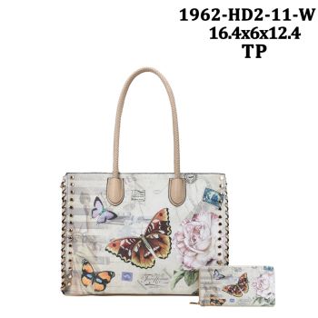 1962HD2-11W TP SHIPPING TOTE BAG WITH WALLET