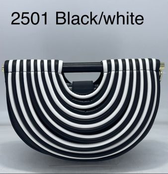 2501BK-WT  designer knots strip bag