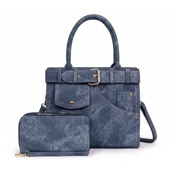 2612BL DESIGNER JACKET BAG WITH WALLET