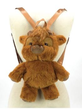 86218FR BR HIGHLAND COW PLUSHY BACKPACK
