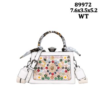 89977WT CHARM JEWL BOX CROSS BODY BAG