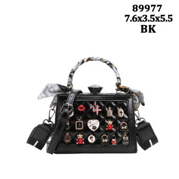 89977BK CHARM JEWL BOX CROSS BODY BA
