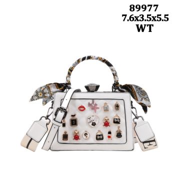 89977WT CHARM JEWL BOX CROSS BODY BAG