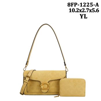 8FP-1225AYL SUEDE CROSS BODY BAG WITH WALLET