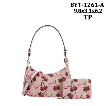 8YT-1261A TP CHERRY CROSS BODY BAG WITH WALLET