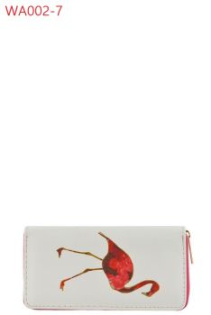 FASHION DIGITAL PRINTED SINGLE METAL ZIPPER WALLET