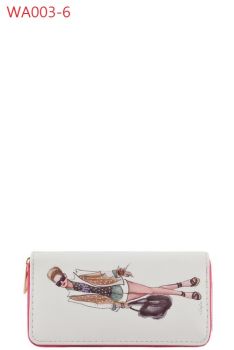 FASHION DIGITAL PRINTED SINGLE METAL ZIPPER WALLET