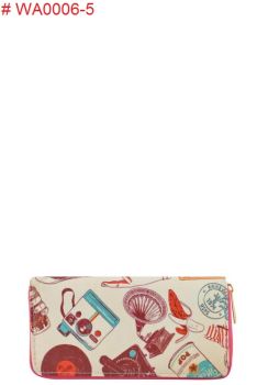 FASHION DIGITAL PRINTED SINGLE METAL ZIPPER WALLET