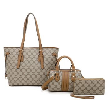 GT2071-T3 ST 3PC DESIGNER HANDBAG WITH WALLET