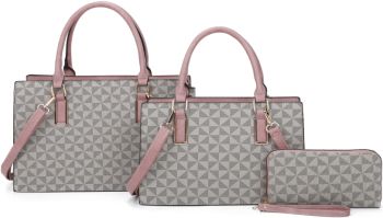 SJ21363-T3 PK 2HANDBAGS WITH 1 WALLET