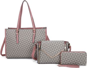 SJ21357-T3 PK HANDBAG WITH CROSSBODY  3PC SETS