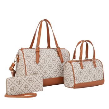 ZW-31562 SET TP/BR DESIGNER BAG WITH 3PC SETS