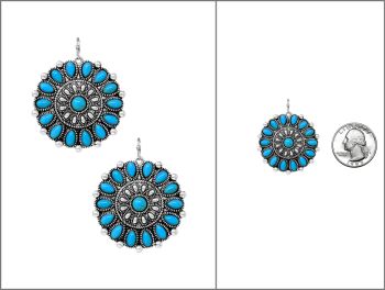 AE7488-SBTAQ WESTERN SEMI STONE CONCHO
