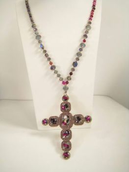 AK660PP CROSS LONG NECKLACE SET