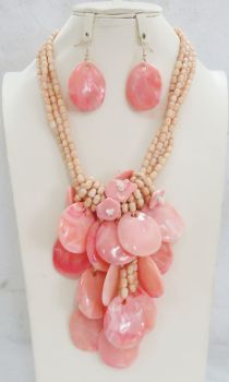 AK687PK BEADS NECKLACE SET