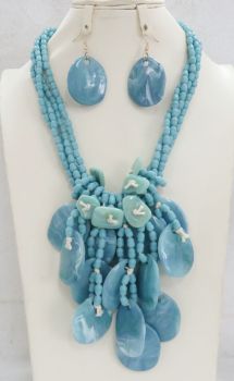 AK687TQ BEADS NECKLACE SET