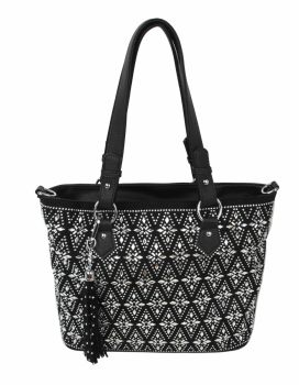 BHD-1380BK BLING TOTE BAG