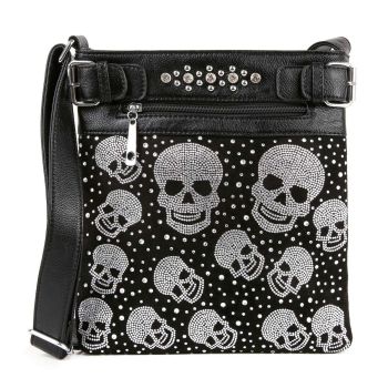 BHD-2423 BK SUGAR SKUL CROSSBODY BAG