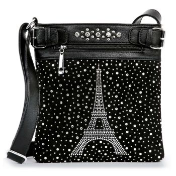 BHD-3115 BK PARIS TOWER CROSSBODY BAG
