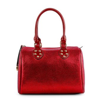 BHD-8875 RD DENIM BLING SATCHEL BAG