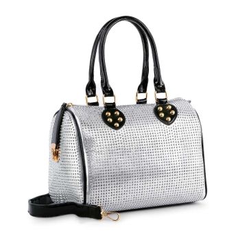 BHD-8875 SL DENIM BLING SATCHEL BAG