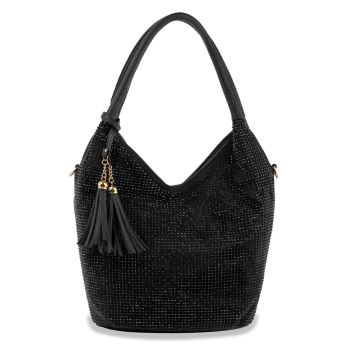 BLN-9055BK BLING HOBO BAG