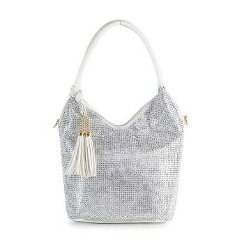 BLN-9055WT BLING HOBO BAG
