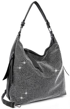 BWD-2023BK BLING HOBO BAG