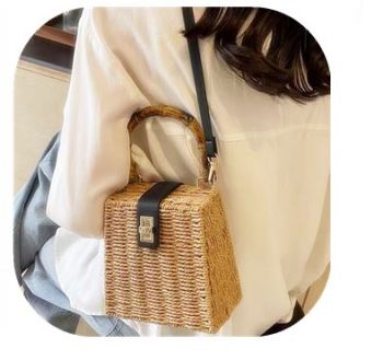 BZ-202KH CROSS BODY STRAW BAG