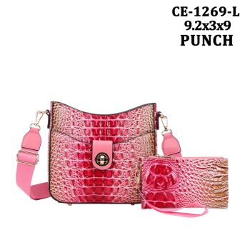 CE-1269L PCH RAINBOW CROCO BAG WITH WALLET