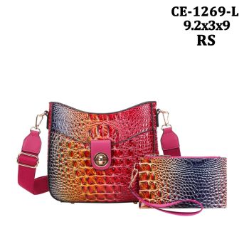CE-1269L RS RAINBOW CROCO BAG WITH WALLET