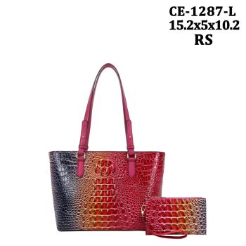 CE-1287L RS RAINBOW CROCO DESIGNER BAG WITH WALLET