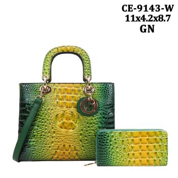 CE-9143W GN RAINBOW CROCO WITH WALLET