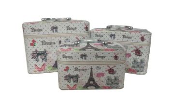 CO-413 WT 3PC COSMETIC CASE