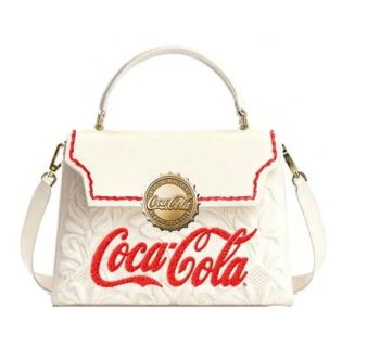 CO-HB-17-108BG  Coca-Cola Embroidered Top Handle Satchel Bag