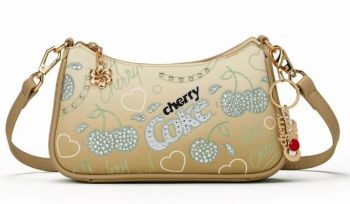 CO-HB-23-115-KH Coca Cola Cherry Coke Rhinestone Print Crossbody Bag