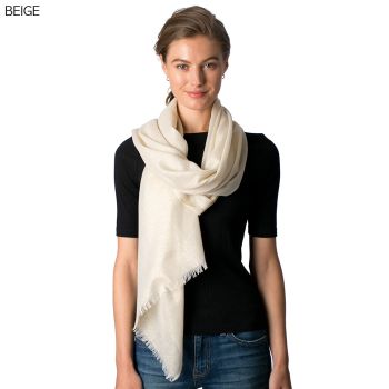 CS8335 METALLIC SCARF, BEIGE