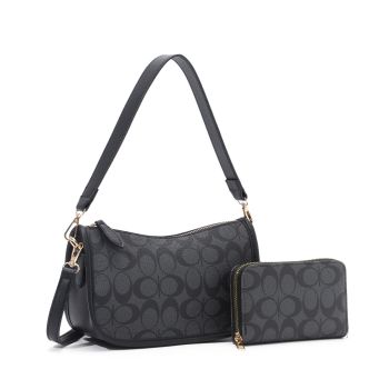 DC4835BK DESIGNER CROSS BODY HOBO WITH WALLET