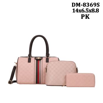 DM-8369S PK 3PC BEE SATCHEL WITH WALLET