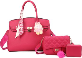 PU24126-T3 DRAG OR DESIGNER 2 HANDBAG WITH WALLET SET