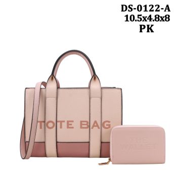 DS-0122APK DESIGNER TOTE BAG WITH WALLET